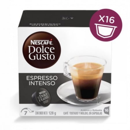 كبسولات قهوة اسبريسو مكثف دولشي غوستو نسكافيه  Nescafe Dolce Gusto Intense Espresso Coffee Capsules