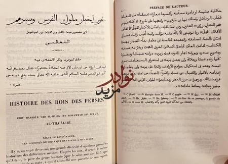 غرر اخبار ملوك الفرس وسيرهم حجم كبير هامش/الثعالبي
