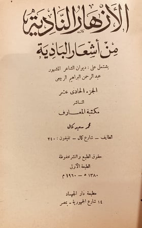 11137-الازهار النادية من اشعار البادية ج11
