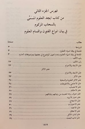 299-ابجد العلوم الوشي المرقوم في بيان احوال العلوم3/1