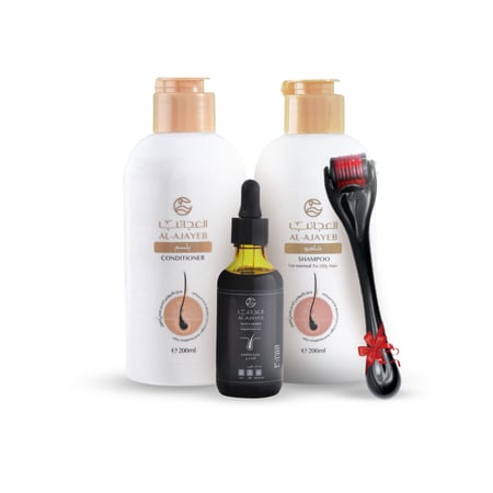 بكج زيت وشامبو وبلسم + ديرما رول هدية