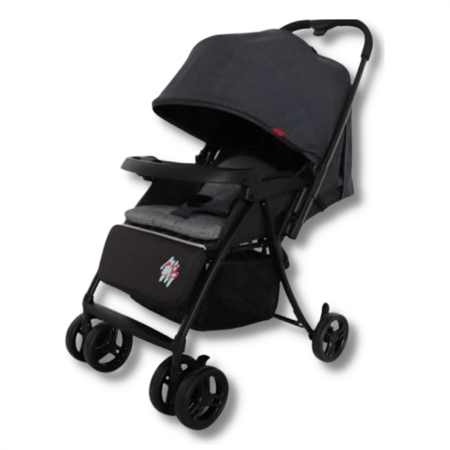 عربيه اطفال اتجاهين - لون أسود برصاصي غامق