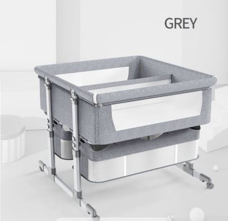 سرير اطفال توأم يثبت بجانب سرير الأم- يتوفر بالطلب