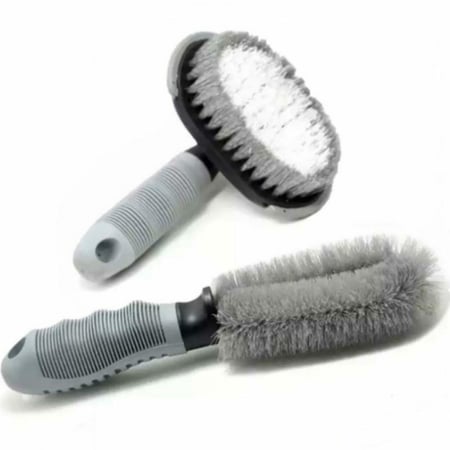 طقم فرشاة تنظيف إطارات و جنوط (قطعتين)
