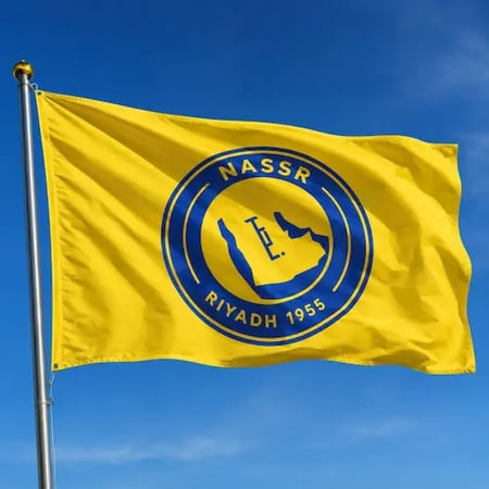 علم النصر  كبير  مقاس 150  سم بجودة عالية وألوان زاهية