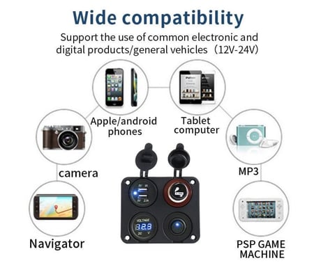 يو اس بي - بيت ولاعة - قارئ بطارية مع فاصل