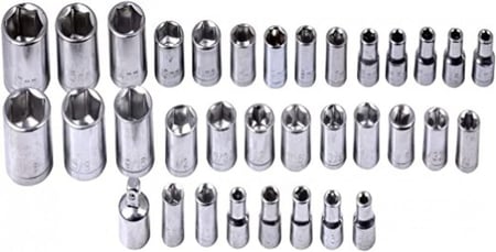 طقم عدة مفاتيح ربط 40 قطعة فضي 30×15×36 سم