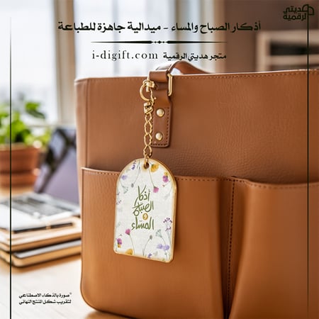 ميدالية أذكار الصباح والمساء PDF - جاهزة للطباعة والقص