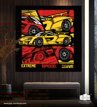 لوحات سيارات سباق