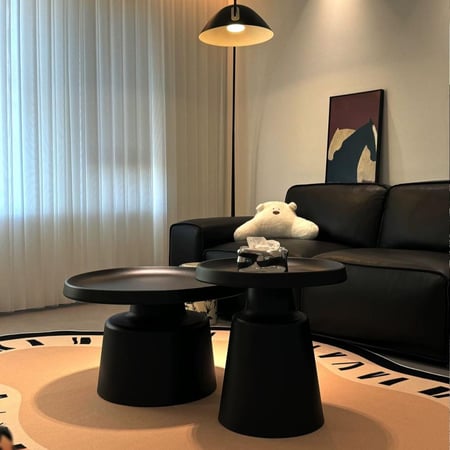 طقم طاولات قهوة , Luna Black