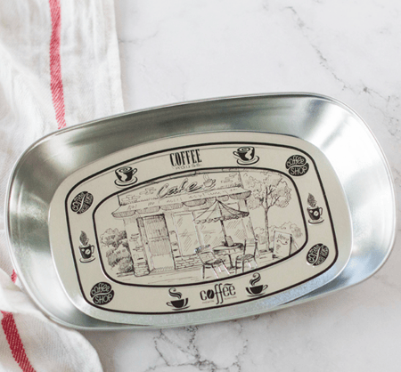 صحن المنيوم صغير