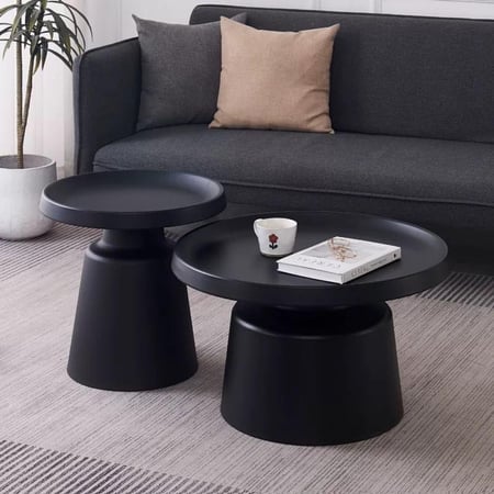 طقم طاولات قهوة , Luna Black