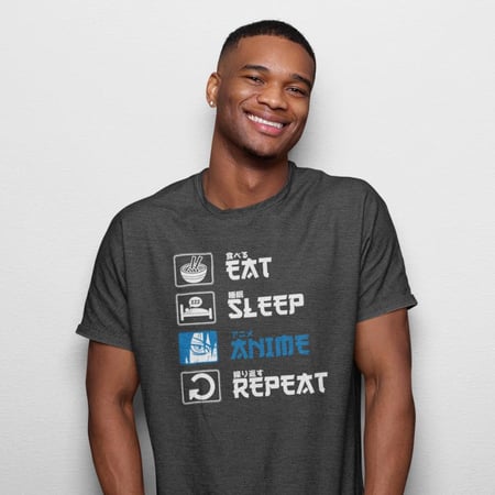 تي شيرت T-Shirt Eat Sleep Anime