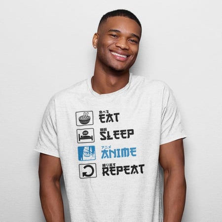 تي شيرت T-Shirt Eat Sleep Anime