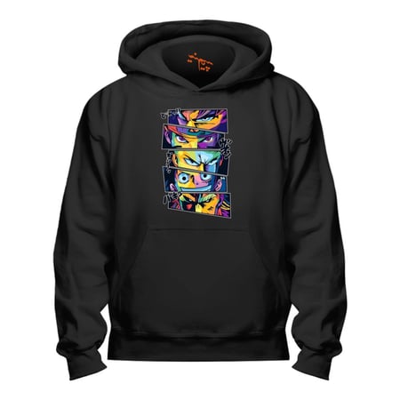 بلوفر مقاس كبير Hoodie Big Size Anime Eyes