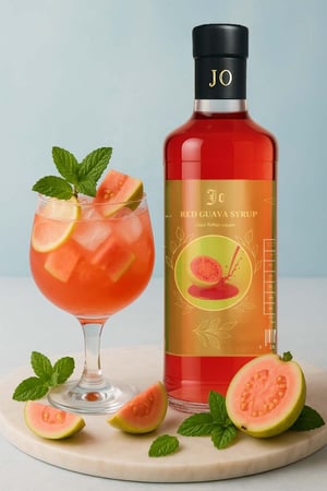 سيروب الجوافة الحمراء Red guava syrup
