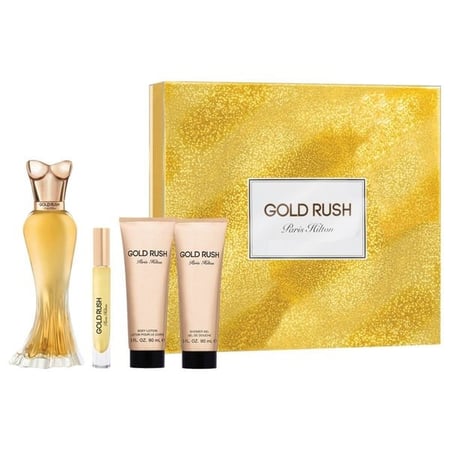 طقم عطر قولد رش باريس هيلتون - Paris Hilton Gold Rush Gift Set