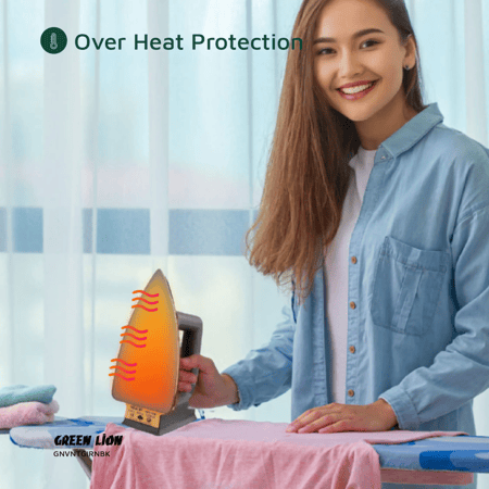 مكواة 1000 واط من غرين ليون Green Lion Vintage Iron 1000w Black & Silver