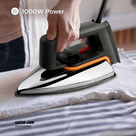 مكواة 1000 واط من غرين ليون Green Lion Vintage Iron 1000w Black & Silver