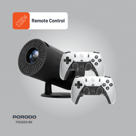 جهاز عرض ألعاب مع وحدات تحكم من شركة PORODO GAMING