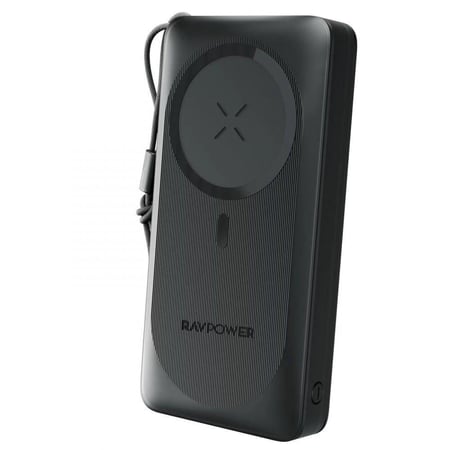 راف باور - بطارية بايونير 20000 ملي امبير 15 واط بمنفذ تايب سي ومنفذ يو اس بي مع مغناطيس بخاصية الشحن الاسلكي