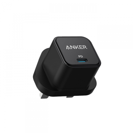 انكر - فيش جداري بقوة 20 واط بمنفذ تايب سي - اسود