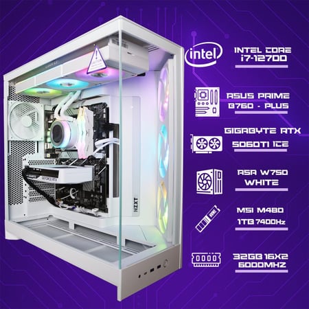 بي سي قيمنق معالج i7-12700F وكرت RTX 5060