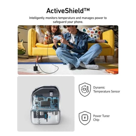 شاحن جداري انكر 312 بقوة 25 واط بمنفذ تايب سي