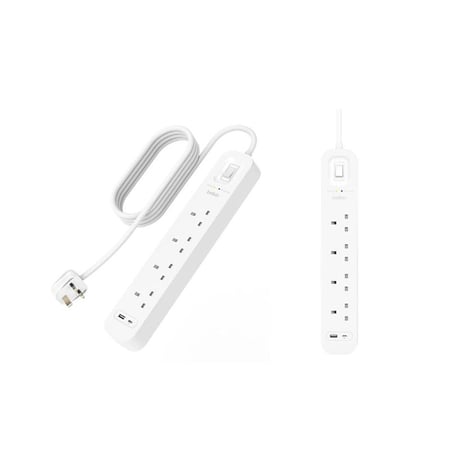 بيلكن - توصيلة 4 منافذ مع منفذ تايب سي بقوة 18 واط ومنفذ USB-A