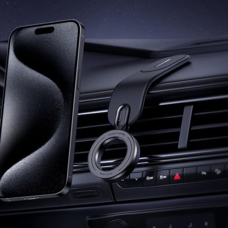 حامل جوال ماج سيف بيسوس c02 للسيارة قابل لتعديل الزاوية 360 درجة - اسود