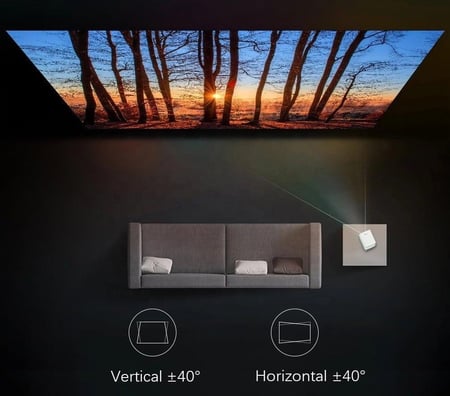 بروجكتر صغير نظام أندرويد 250 لومن بدقة 1080 بكسل ماركة شاومي