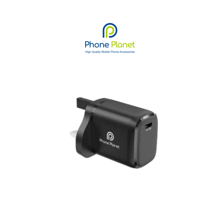 شاحن جداري سريع من Phone Planet – منفذ Type-C PD بقدرة عالية لشحن الهواتف والأجهزة اللوحية