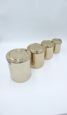 طقم علب بهارات كبس ذهبي