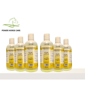 6- عبوات زيت باور هورس كير  للعناية بالجلد والشعر حجم (500 مل)