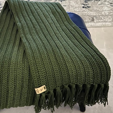 شال رجالي كروشيه