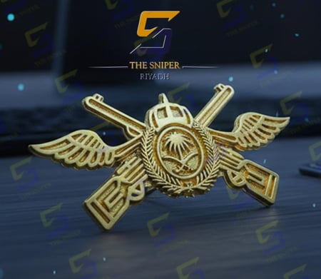 قناصة جناح حديد  ذهبي مشبك مقاس 36x80 mm