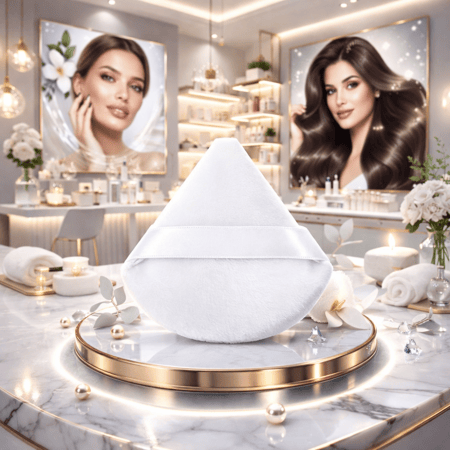 إسفنجة بودرة مثلثة الشكل من تول هاوس، إسفنجة مكياج ناعمة قابلة لاعادة الاستخدام مع شريط، أدوات مكياج للوجه للبودرة السائبة وكريم الأساس وبودرة الخدود،