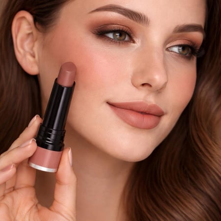 احمر شفاه ثابت مطفي من ريال بيوتي رقم 6 تركيبة مرطبة تدوم طويلا مستحضرات تجميل احترافية عالية الجودة بلمسة نهائية حريرية