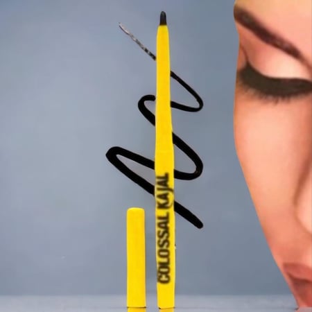 كاجل اسود فاحم من ريال بيوتي قلم تحديد عيون مقاوم للماء يدوم لمدة 24 ساعة لمكياج احترافي