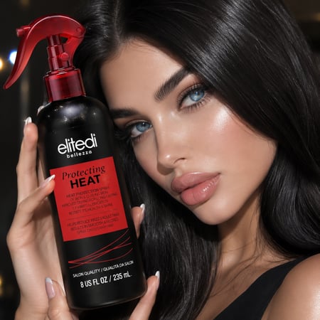 بخاخ حماية الشعر من الحرارة من Elitedi Bellezza هو الخيار المثالي للحفاظ على صحة ولمعان شعرك قبل استخدام أدوات التصفيف الحرارية.