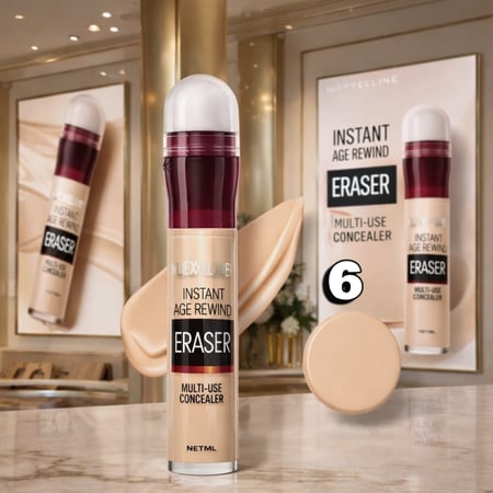 خافي عيوب من فلور بيوتي رقم 6 تغطية كاملة وصبغات عالية لمسة نهائية مطفأة اللمعة