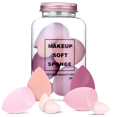 4 قطع بيوتي بلندر في علبة إسفنجة مزج الجمال لجميع أنواع مستحضرات التجميل، يمكن أن تناسب جميع المناطق حول وجهك، حتى مثل جناح الأنف والجلد حول العينين