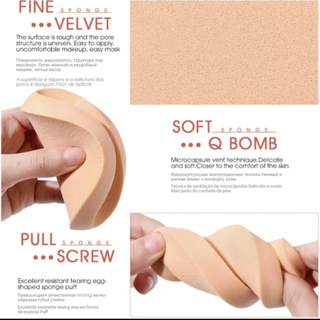 اسفنجة مكياج إسفنجة مزج الجمال لجميع أنواع مستحضرات التجميل، يمكن أن تناسب جميع المناطق حول وجهك، حتى مثل جناح الأنف والجلد حول العينين