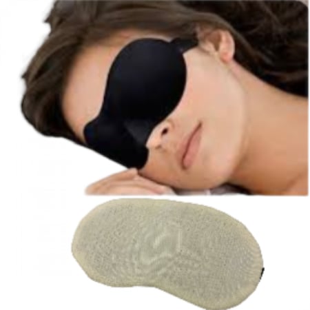 قناع عين للنوم لون عشوائي خامة طبيعية خفيفة الوزن وجيدة التهوية وصديقة للبشرة، قطن نقي محشو بنسيج حرير التوت النقي. خفيف الوزن للغاية، فائق النعومة ومريح.