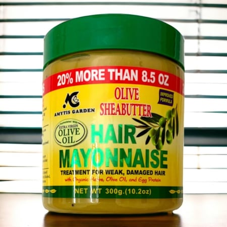 مايونيز للشعر 300جرام  يعمل على ترطيب الشعر والحماية من التلف ومستحضرات التجميل والحفاظ على درجة من الشعر الحمضي