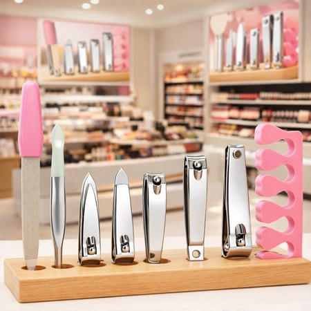 طقم  للعنايه بلاظافر ذات جودة عالية يمكنك تقليم الأظافر بدقة مع قصافة أظافر  تتميز بحواف قص مقوسة بشكل مثالي مصنوعة من الستانلس ستيل