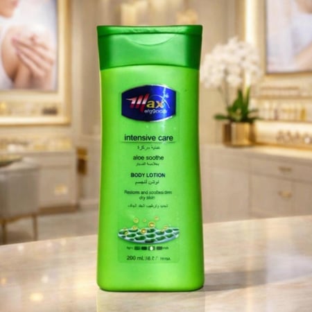 لوشن للجسم من ماكس اليجنس بخلاصة الصبار عناية مركزة  لوشن الجسم بخلاصة الصبار والترطيب تركيبة خفيفة وسريعة الامتصاص تترك بشرتك ناعمة ومنتعشة ومعطرة بشكل ممتع،