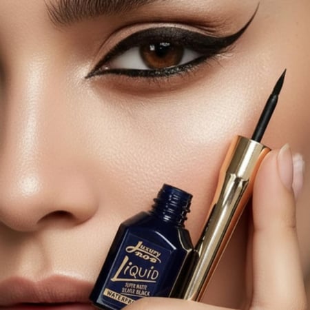 كحل سائل لون اسود من دروب تركيبة سائلة شديدة الصبغة بلمسة نهائية سوداء لامعة جذابة