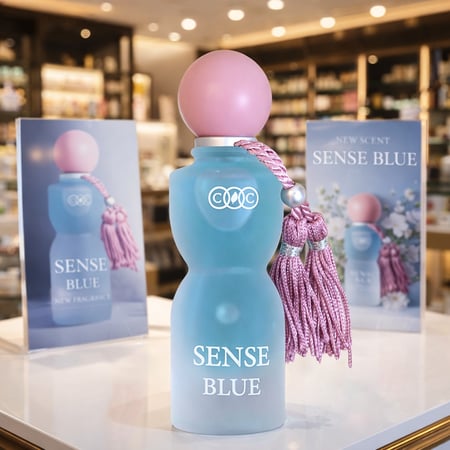 عطر سينس بلو عطر للجنسين 25ml النفحات العليا هي الليتشي النفحات القاعدية من العنبر النفحات الوسطى من البرتقال