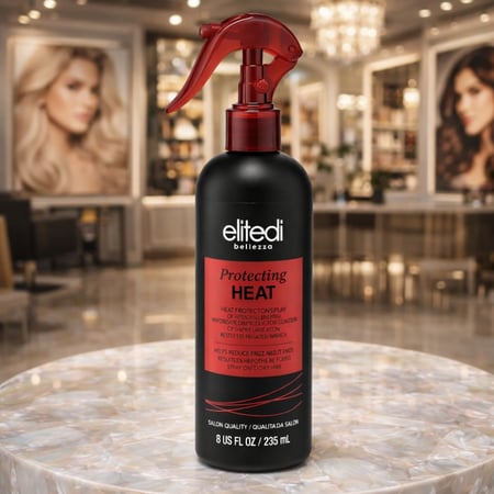 بخاخ حماية الشعر من الحرارة من Elitedi Bellezza هو الخيار المثالي للحفاظ على صحة ولمعان شعرك قبل استخدام أدوات التصفيف الحرارية.